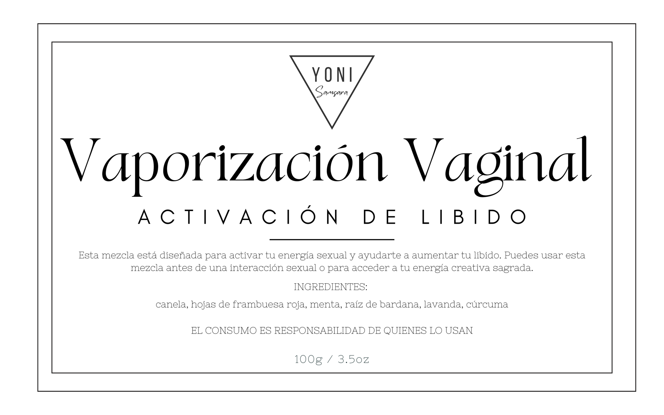 Vaporización Uterina- Activación de Libido 100g