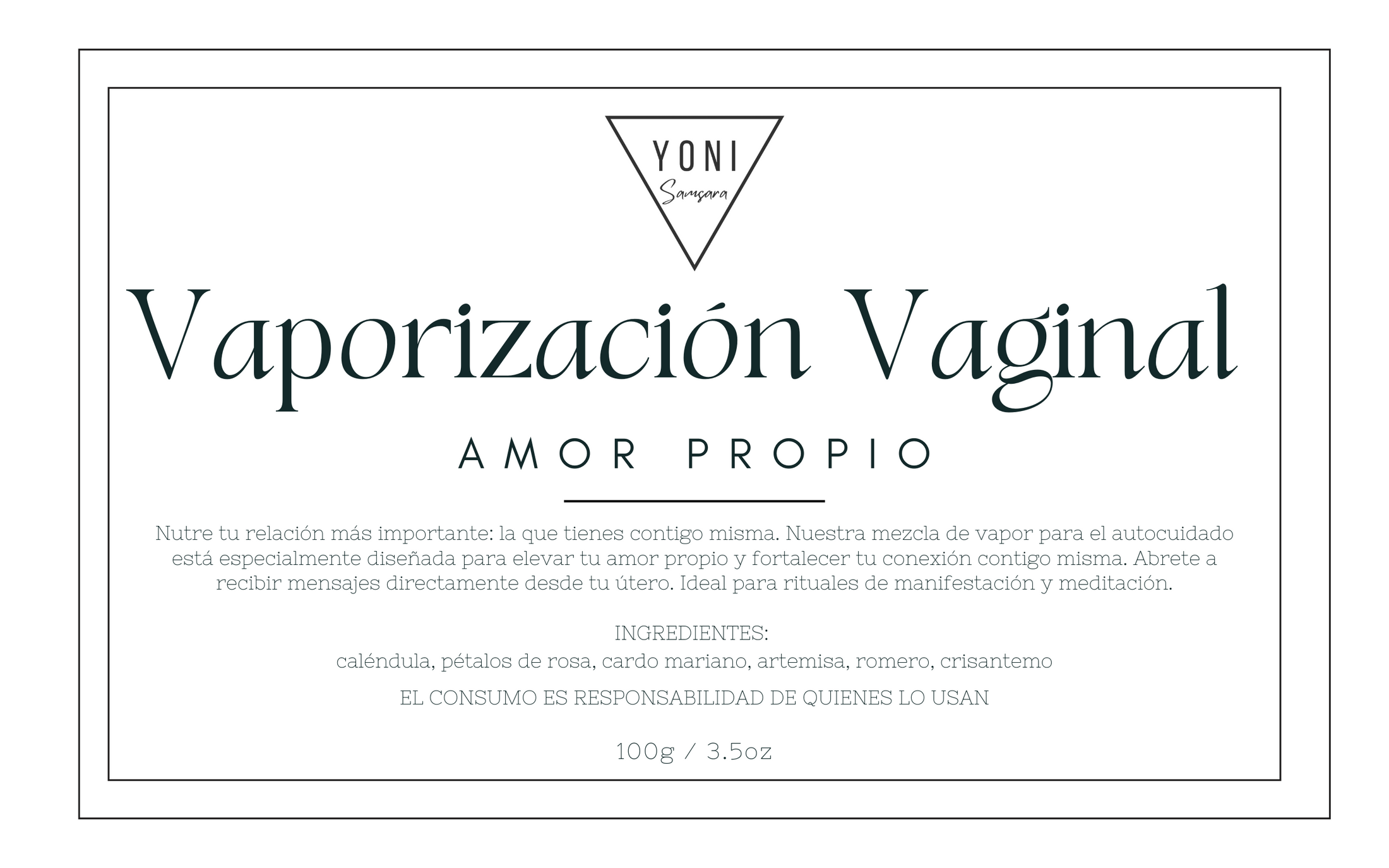 Vaporización Uterina- Amor Propio 100g