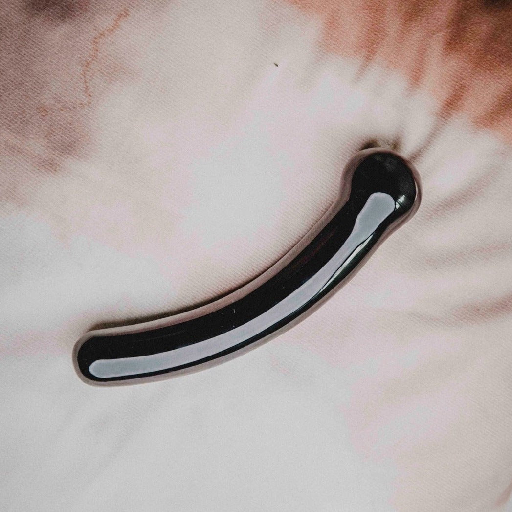 Vara de Placer de Obsidiana Negra Punto G - Yonisamsara